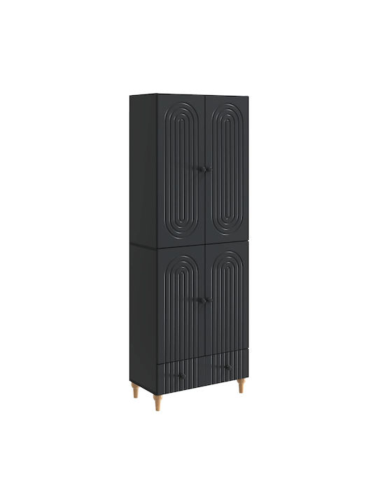 Black Bookcases (2 Pieces) 66x34.5x95cm