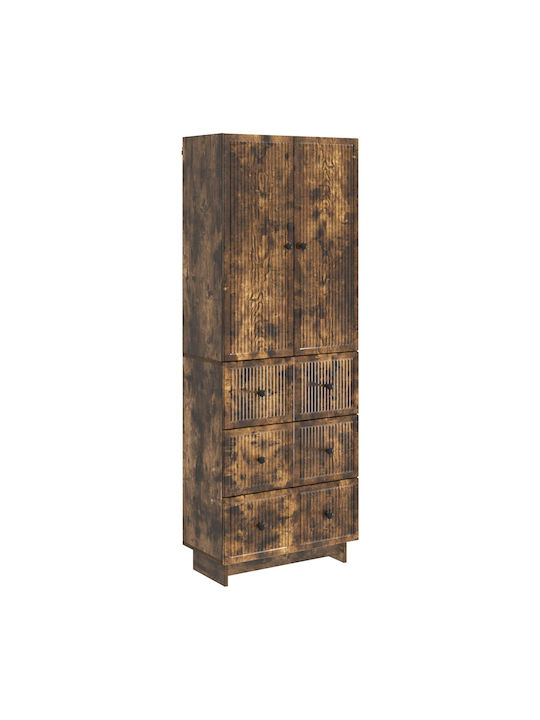 Βιβλιοθήκες Καφέ (2τμχ) 66x34.5x90εκ.