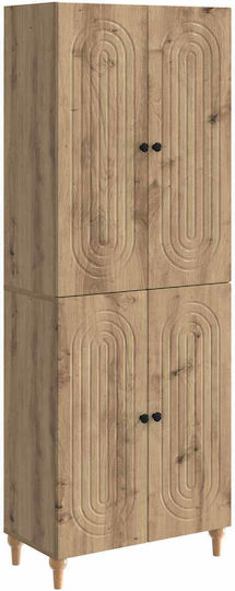 Hängeschrank fürs Wohnzimmer aus Spanplatte Braun 66x34,5x90 cm