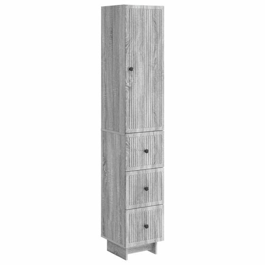 vidaXL Стенна Колона За Баня 33x34.5x90см Сива