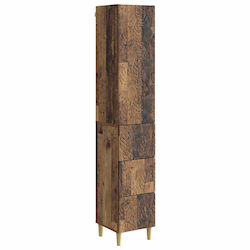 vidaXL Στήλη Μπάνιου Τοίχου Μ33xΒ34.5xΥ90cm Καφέ