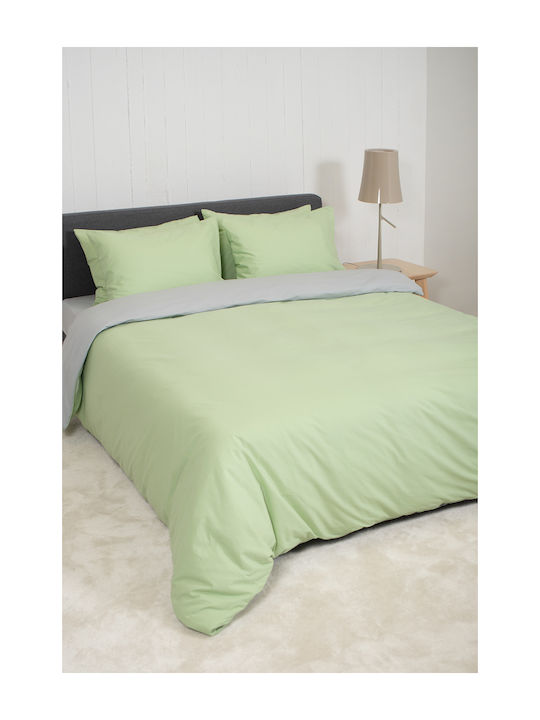 Biokarpet Σετ Παπλωματοθηκη View Lime Lt Grey-σ...