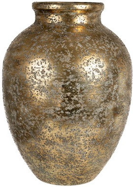 Vază Metalică Bobé Auriu Antic 26x26x36cm
