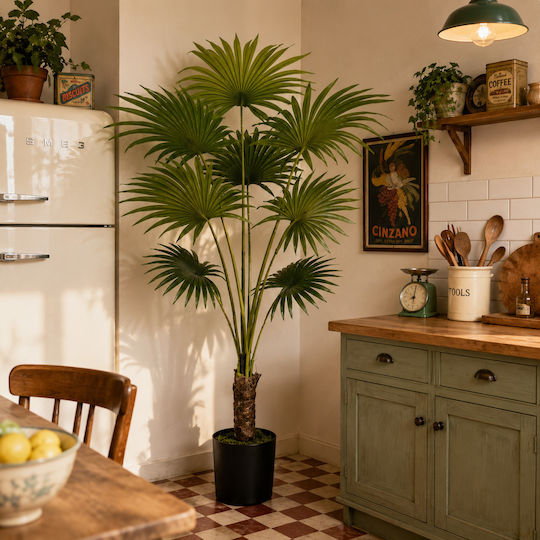 Künstliche Dekorative Pflanze Fan Palm Topf 180cm Moderne Dekoration