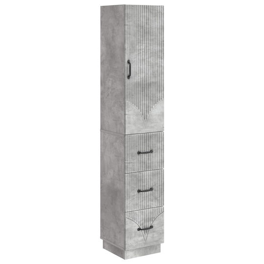 vidaXL Bathroom Floor Column Cabinet L33xD34.5xH87cm Gray
