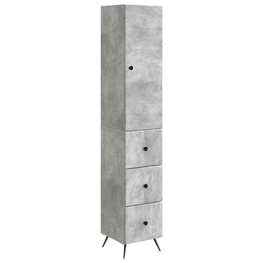 vidaXL Στήλη Μπάνιου Δαπέδου Μ34.5xΒ34.5xΥ90cm Γκρι