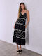 Celestino Women's Dress Metallic Details Black