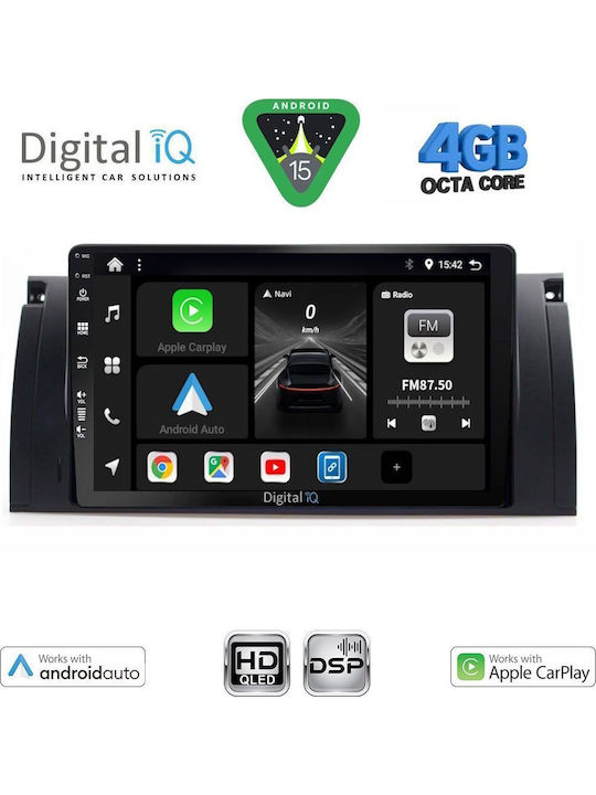 Digital IQ Car Audio System for BMW Series 5 (E39) / X5 (E53) 1997-2005 with Touch Screen 9"