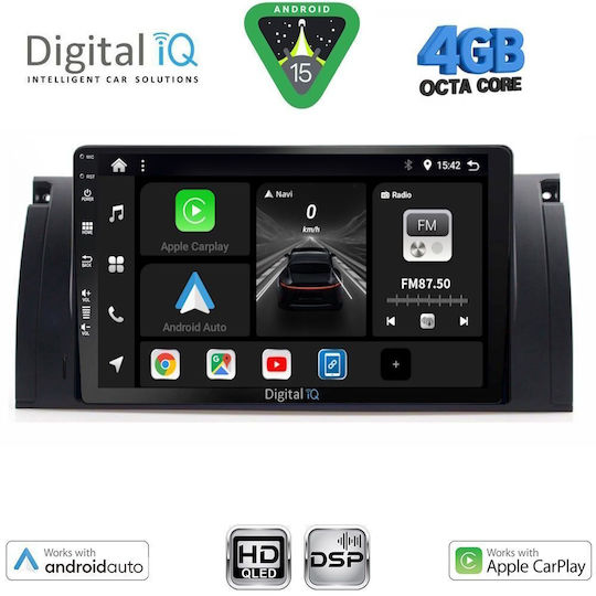 Digital IQ Car Audio System for BMW Series 5 (E39) / X5 (E53) 1997-2005 with Touch Screen 9"