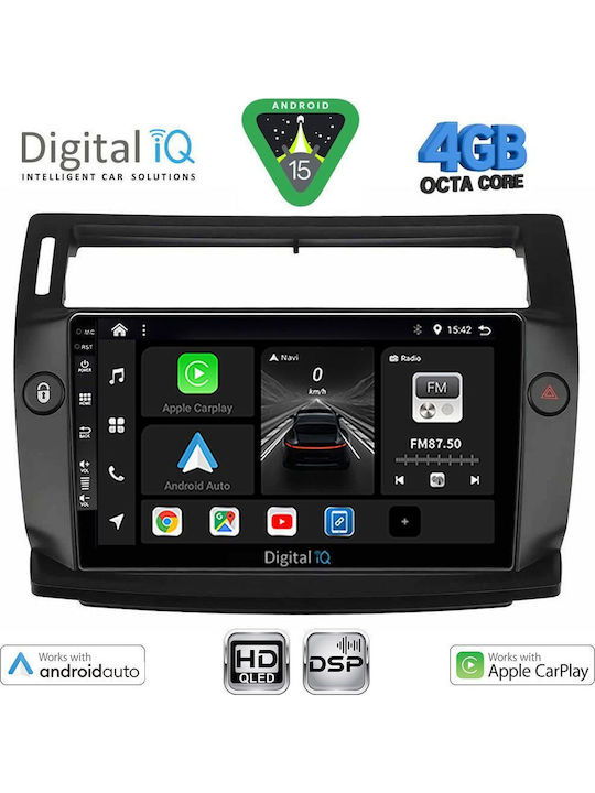 Digital IQ Car Audio System for Citroen C4 2004-2011 (Bluetooth/USB/WiFi/GPS/Apple CarPlay/Android Auto) with 9" Touch Screen