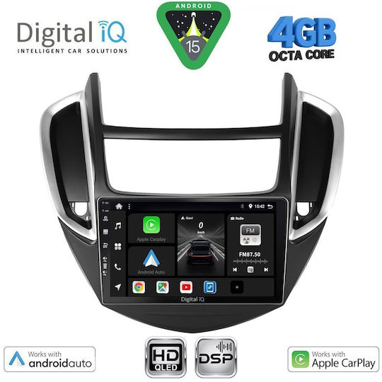 Digital IQ Ηχοσύστημα Αυτοκινήτου για Chevrolet Trax 2014-2022 (Bluetooth/USB/WiFi/GPS/Apple-Carplay/Android-Auto) με Οθόνη Αφής 9"