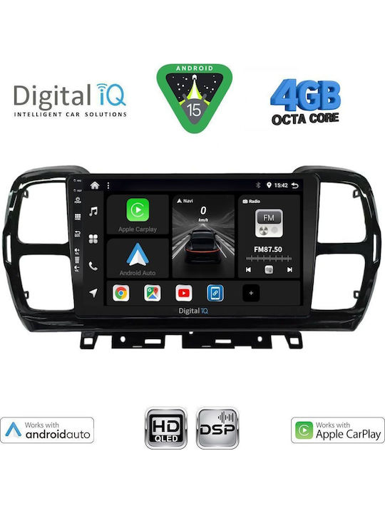 Digital IQ Car Audio System for Citroen C5 Aircross 2017-2021 Bluetooth USB WiFi GPS Apple CarPlay Android Auto with 9" Touch Screen