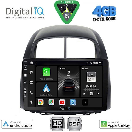 Digital IQ Ηχοσύστημα Αυτοκινήτου για Daihatsu Sirion 2006-2012 (Bluetooth/USB/WiFi/GPS/Apple-Carplay/Android-Auto) με Οθόνη Αφής 10"