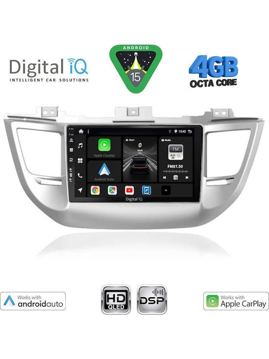 Digital IQ Car Audio System for Hyundai Tucson 2015-2019 (Bluetooth/USB/WiFi/GPS/Apple CarPlay/Android Auto) with 9" Touch Screen