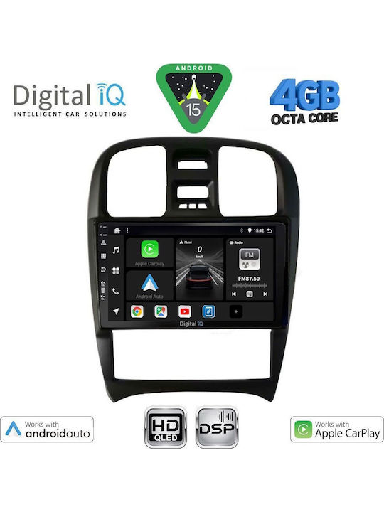 Digital IQ Car Audio System for Hyundai Sonata 2000-2006 Bluetooth USB WiFi GPS Apple CarPlay Android Auto with 9" Touch Screen