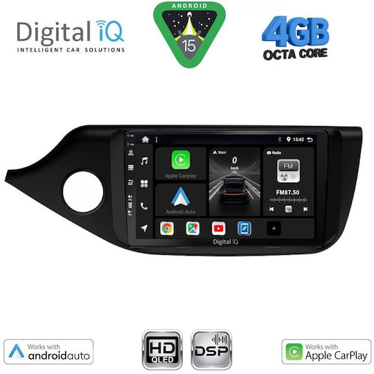 Digital IQ Ηχοσύστημα Αυτοκινήτου για Kia Ceed 2012-2018 (Bluetooth/USB/WiFi/GPS/Apple-Carplay/Android-Auto) με Οθόνη Αφής 9"