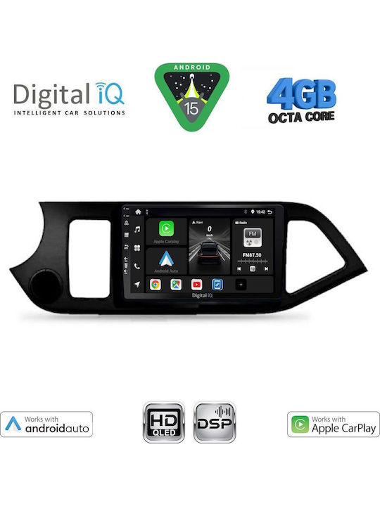 Digital IQ Car Audio System for Kia Picanto 2011-2017 (Bluetooth/USB/WiFi/GPS/Apple CarPlay/Android Auto) with 9" Touch Screen