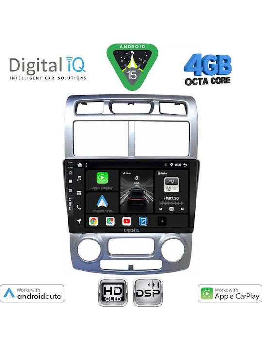 Digital IQ Car Audio System for Kia Sportage 2004-2010 with Clima (Bluetooth/USB/WiFi/GPS/Apple CarPlay/Android Auto) with 9" Touch Screen