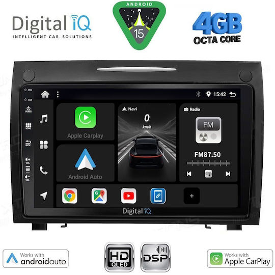 Digital IQ Car Audio System for Mercedes-Benz SLK 2004-2010 Bluetooth USB WiFi GPS Apple CarPlay Android Auto with 9" Touch Screen