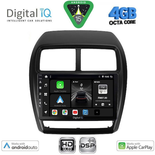 Digital IQ Car Audio System for Mitsubishi Asx 2020-2023 (Bluetooth/USB/WiFi/GPS/Apple CarPlay/Android Auto) with 9" Touch Screen