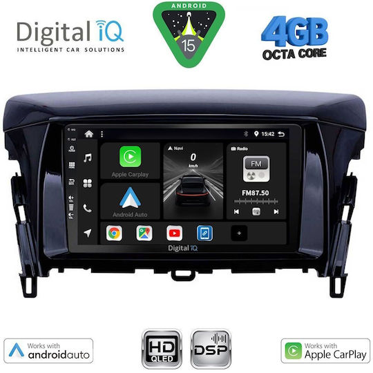 Digital IQ Автомобилна Аудио Система за Mitsubishi Eclipse Cross 2018 (Bluetooth/USB/Wi-Fi/GPS/Apple CarPlay/Android Auto) с Touch Screen 9"