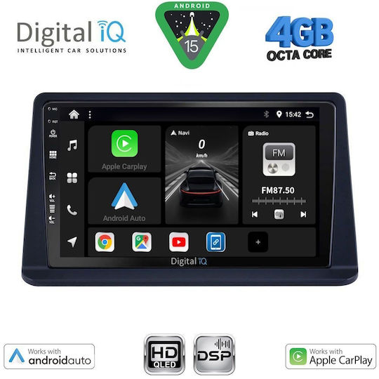 Digital IQ Ηχοσύστημα Αυτοκινήτου για Mitsubishi Pajero 1999-2006 (Bluetooth/USB/WiFi/GPS/Apple-Carplay/Android-Auto) με Οθόνη Αφής 9"