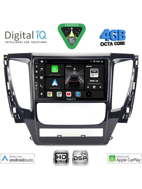 Digital IQ Car Audio System for Mitsubishi Pajero 2013-2020 Bluetooth USB WiFi GPS Apple CarPlay Android Auto with 9" Touch Screen