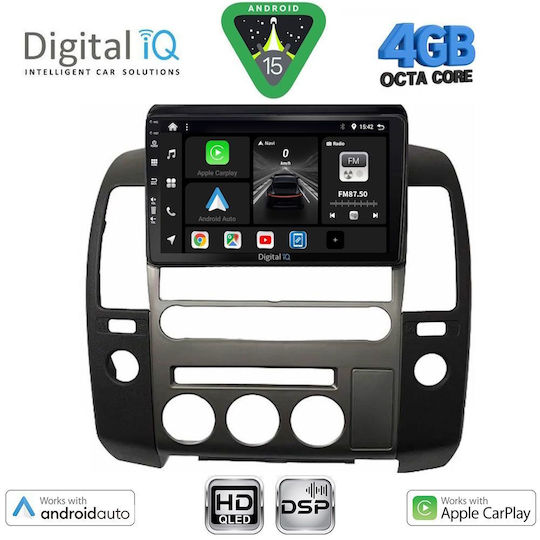 Digital IQ Car Audio System for Nissan Navara 2006-2011 Bluetooth USB WiFi GPS Apple CarPlay Android Auto with 9" Touch Screen