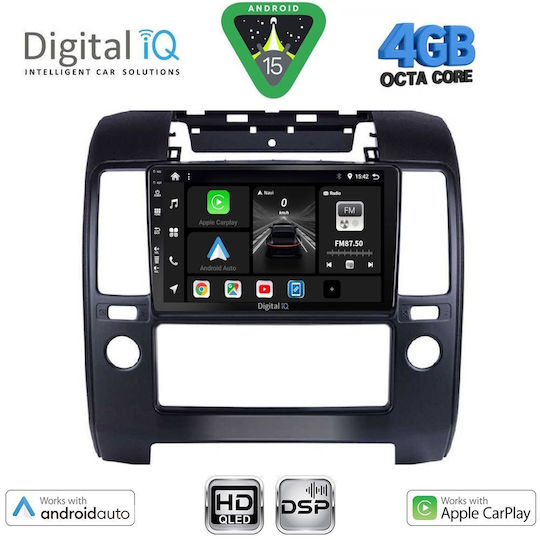 Digital IQ Car Audio System for Nissan Navara 2006-2011 with A/C Bluetooth USB WiFi GPS Apple CarPlay Android Auto with 9" Touch Screen