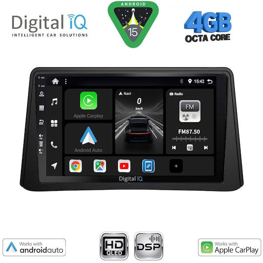 Digital IQ Ηχοσύστημα Αυτοκινήτου για Opel Mokka 2012-2015 (Bluetooth/USB/WiFi/GPS/Apple-Carplay/Android-Auto) με Οθόνη Αφής 9"