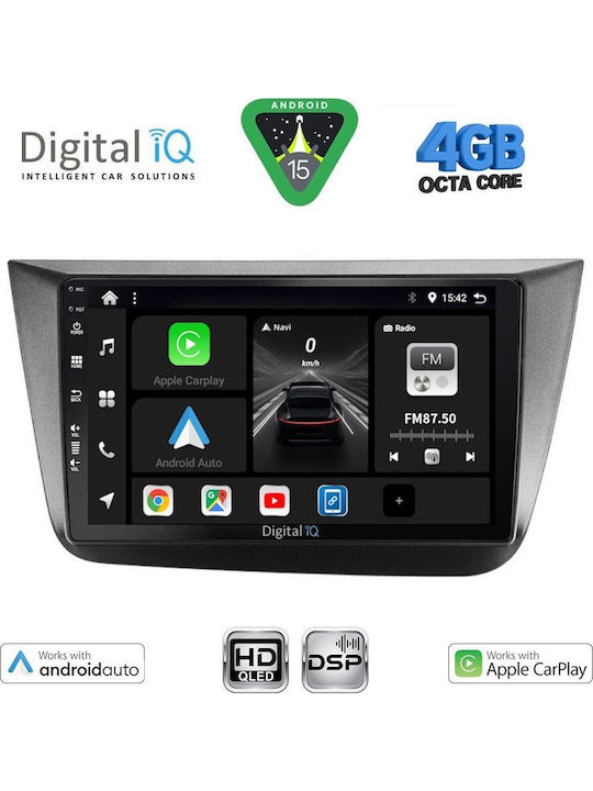 Digital IQ Car Audio System for Seat Altea 2004-2015 Bluetooth USB WiFi GPS Apple CarPlay Android Auto with 9" Touch Screen