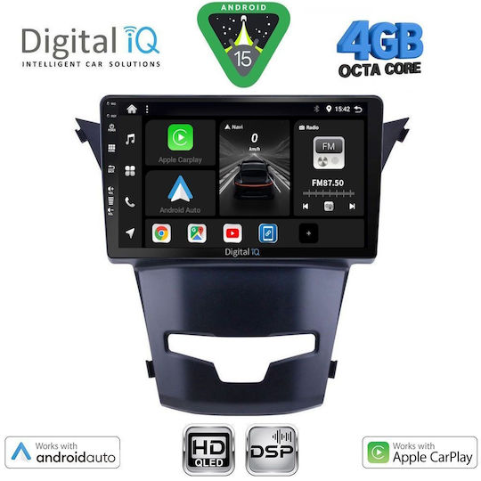 Digital IQ Ηχοσύστημα Αυτοκινήτου για Ssangyong Korando 2014-2019 (Bluetooth/USB/WiFi/GPS/Apple-Carplay/Android-Auto) με Οθόνη Αφής 9"