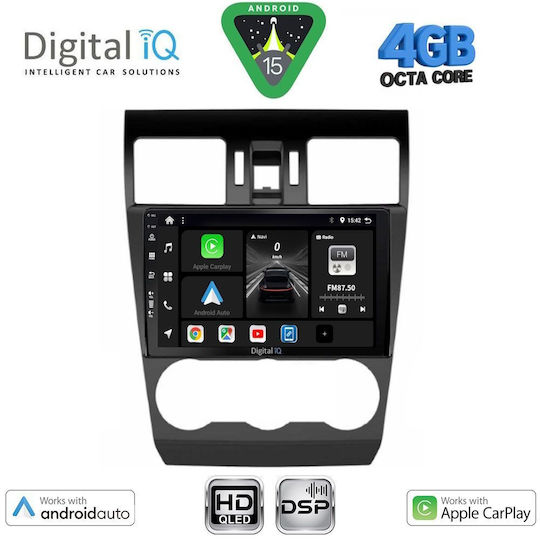 Digital IQ Car Audio System for Subaru Forester / Impreza 2013-2019 (Bluetooth/USB/WiFi/GPS/Apple CarPlay/Android Auto) with 9" Touch Screen
