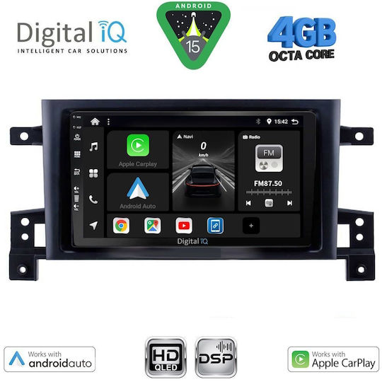 Digital IQ Car Audio System for Suzuki Grand Vitara 2005-2015 (Bluetooth/USB/WiFi/GPS/Apple CarPlay/Android Auto) with 9" Touch Screen