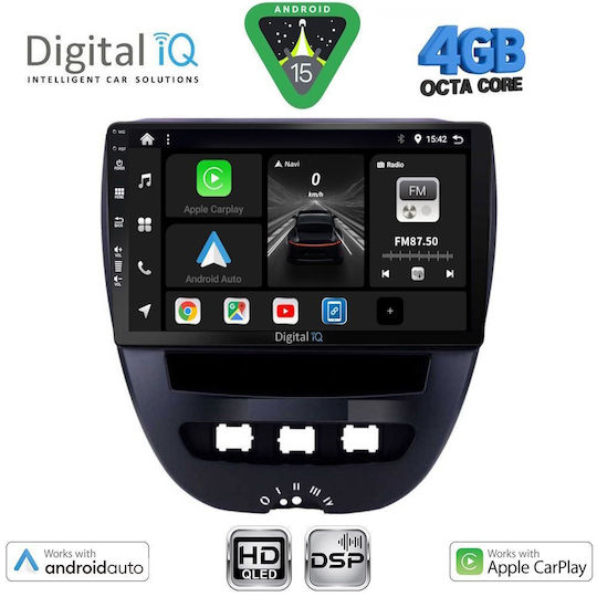 Digital IQ Ηχοσύστημα Αυτοκινήτου για Toyota Aygo 2005-2014 (Bluetooth/USB/WiFi/GPS/Apple-Carplay/Android-Auto) με Οθόνη Αφής 10"