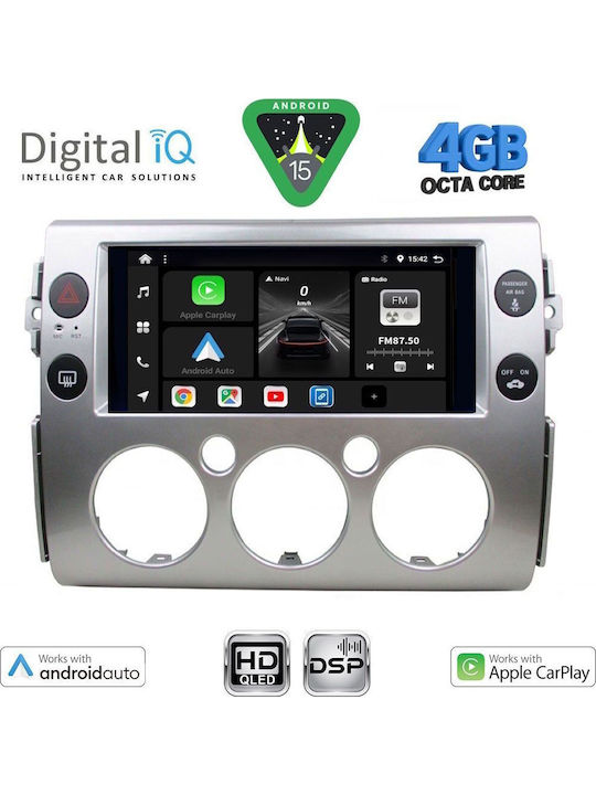 Digital IQ Car Audio System for Toyota FJ 2007-2013 Bluetooth USB WiFi GPS Apple CarPlay Android Auto with 9" Touch Screen