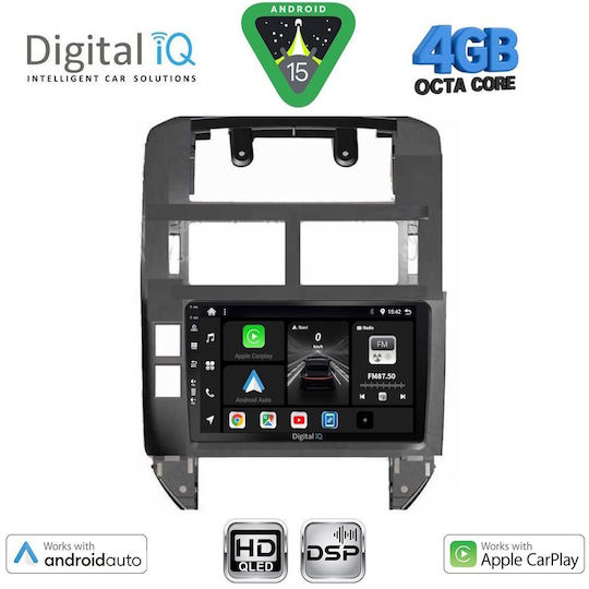 Digital IQ Car Audio System for Volkswagen Polo 2002-2009 Bluetooth USB WiFi GPS Apple CarPlay Android Auto with 9" Touch Screen