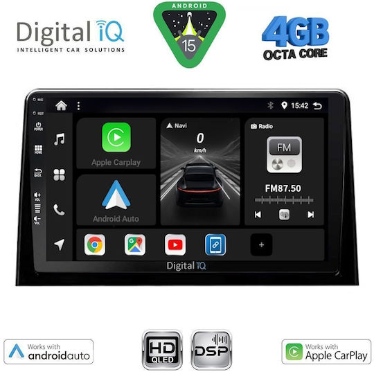 Digital IQ Ηχοσύστημα Αυτοκινήτου για Peugeot Partner Opel Combo Fiat Doblo Toyota Proace Citroen Berlingo 2022+ (Bluetooth/USB/WiFi/GPS/Apple-Carplay/Android-Auto) με Οθόνη Αφής 10"