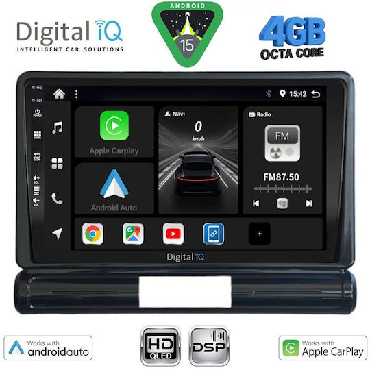 Digital IQ Car Audio System for Citroen C3 / DS3 2016 with Touch Screen 9" DIGITAL IQ BXF 16093M CPAA Bluetooth USB Wi-Fi GPS Apple CarPlay Android Auto