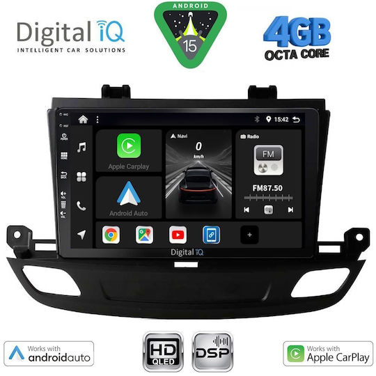 Digital IQ Car Audio System for Opel Insignia 2018-2023 Bluetooth USB Wi-Fi GPS Apple CarPlay Android Auto with 9 Inch Touch Screen DIGITAL IQ BXF 16493 CPAA