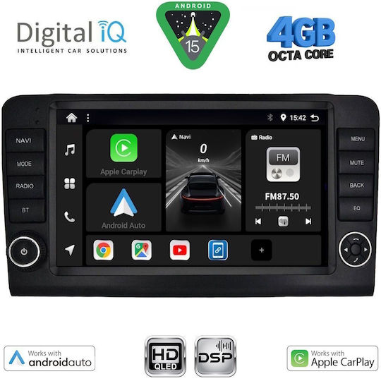Digital IQ Автомобилна Аудио Система за Mercedes-Benz ML / GL Class 2005-2011 (Bluetooth/USB/Wi-Fi/GPS/Apple CarPlay/Android Auto) с Touch Screen 9"