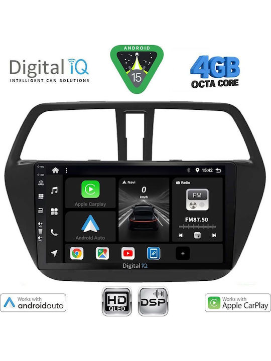 Digital IQ Car Audio System for Suzuki SX4 S-Cross 2014-2021 (Bluetooth/USB/WiFi/GPS/Apple CarPlay/Android Auto) with 9" Touch Screen