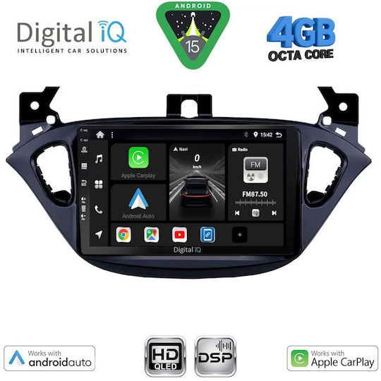 Digital IQ Ηχοσύστημα Αυτοκινήτου για Opel Adam / Corsa 2014-2019 (Bluetooth/USB/WiFi/GPS/Apple-Carplay/Android-Auto) με Οθόνη Αφής 9"