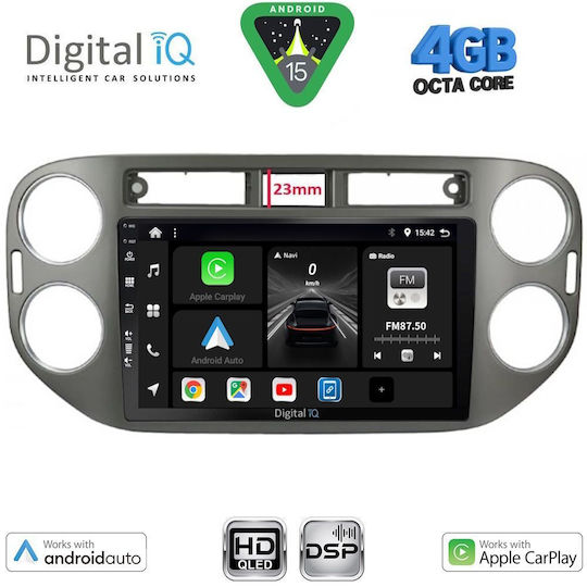 Digital IQ Car Audio System for Volkswagen Tiguan 2011-2016 Bluetooth USB WiFi GPS Apple CarPlay Android Auto with 9" Touch Screen