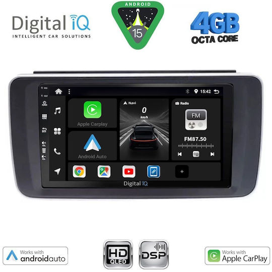 Digital IQ Car Audio System for Nissan Leaf 2018 with Touch Screen 9" Digital IQ BXF 16473_CPAA Bluetooth USB Wi-Fi GPS Apple CarPlay Android Auto