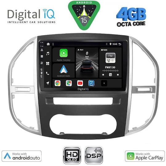 Digital IQ Car Audio System for Mercedes-Benz Vito Viano 2015 with Touch Screen 10" DIGITAL IQ BXF 16429 CPAA Bluetooth USB Wi-Fi GPS Apple CarPlay Android Auto