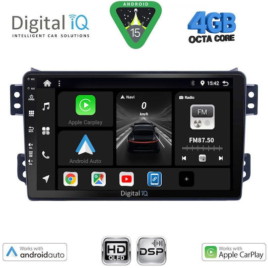 Digital IQ Car Audio System for Opel Agila Suzuki Splash 2008-2018 Bluetooth USB WiFi GPS Apple CarPlay Android Auto with 9" Touch Screen