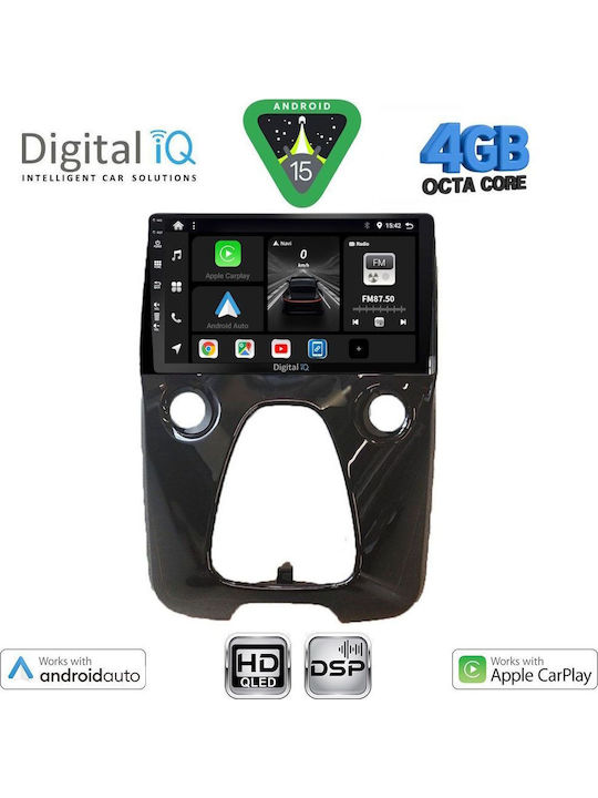 Digital IQ Auto-Audiosystem für Toyota Aygo 2014-2022 mit A/C (Bluetooth/USB/WiFi/GPS/Apple CarPlay/Android Auto) mit Touchscreen 10"