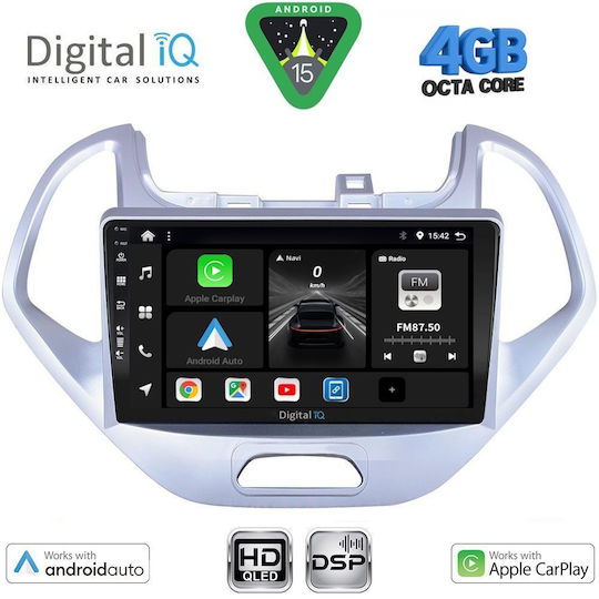 Digital IQ Car Audio System for Ford Ka 2017-2023 Bluetooth USB WiFi GPS Apple CarPlay Android Auto with 9" Touch Screen