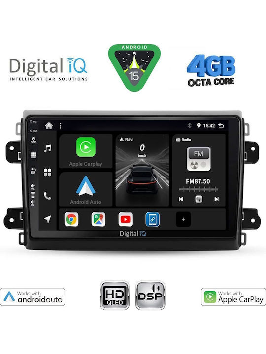 Digital IQ Car Audio System for Fiat Ducato 2021 with Touch Screen 9" DIGITAL IQ BXF 16143 CPAA Bluetooth USB Wi-Fi GPS Apple CarPlay Android Auto